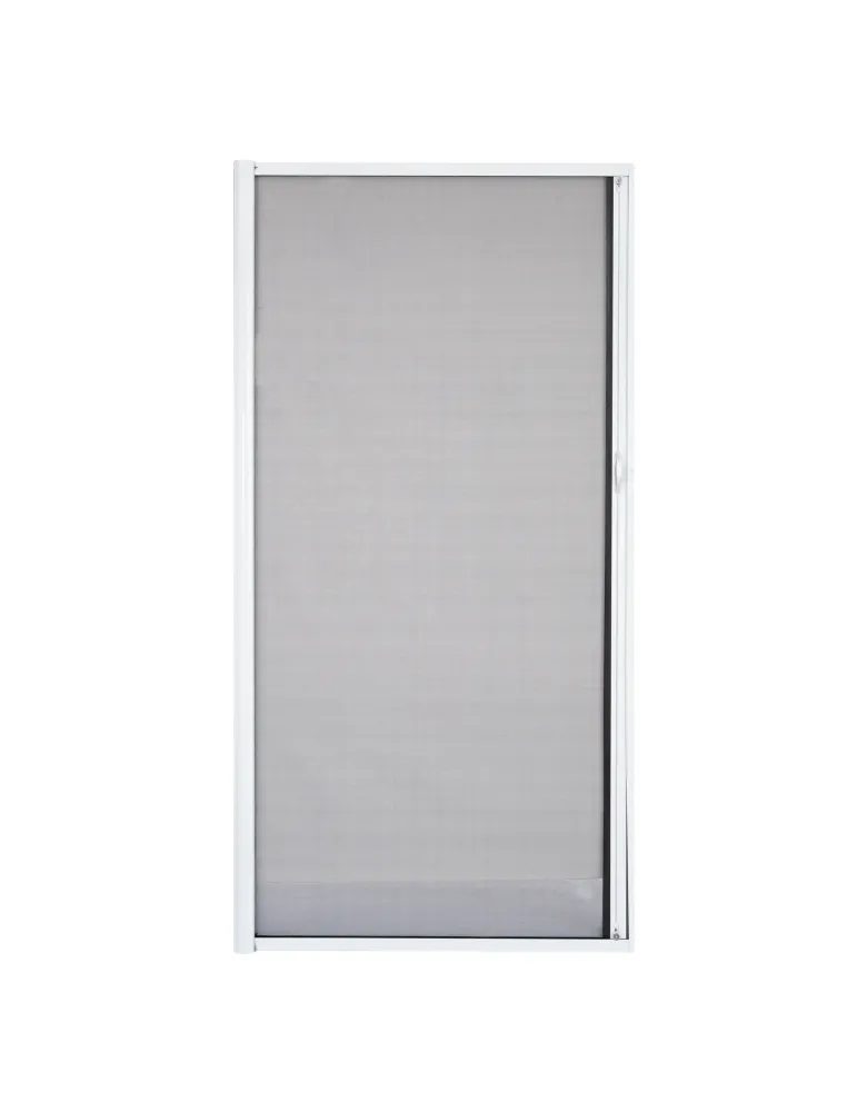 Mosquitera enrollable MPR - 140 x 230 cm - Aluminio / Fibra de vidrio - Blanco/Gris