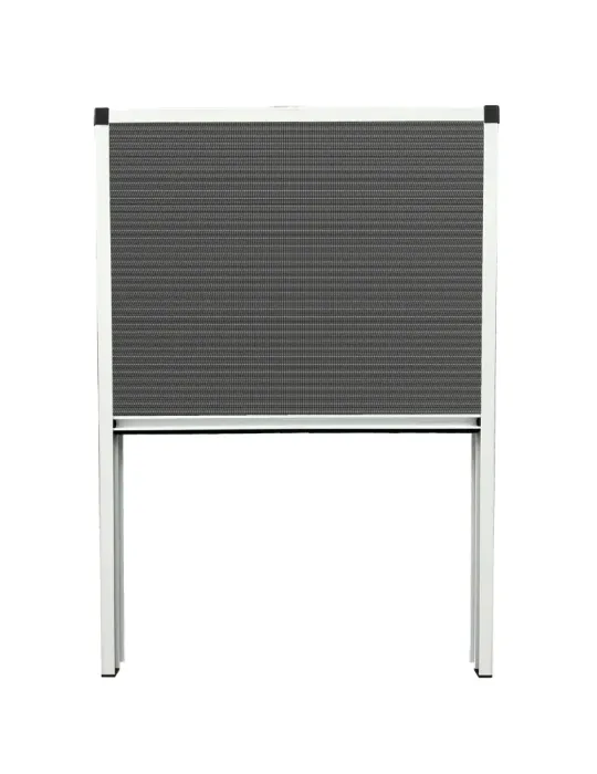 Mosquitera plisada MPL01 - 78 x 118 cm - Aluminio / Polipropileno - Blanco/Gris