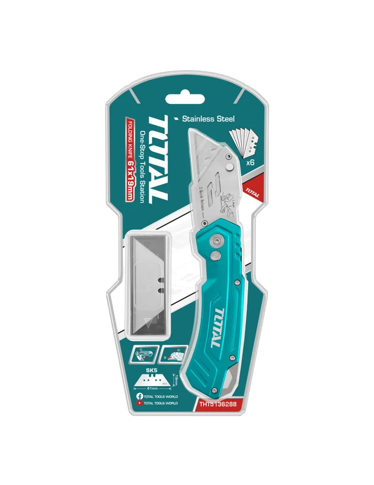 Navaja THT5136288 - 180 mm - Acero inoxidable