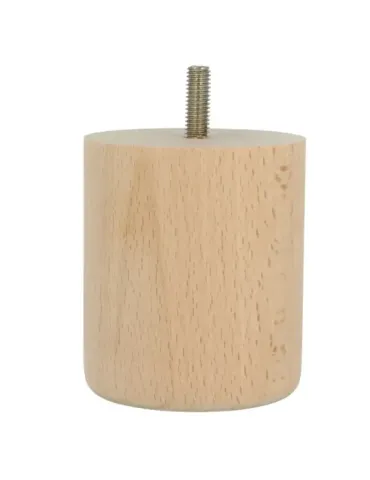 Pata para mueble 31 - Ø68 x 80 mm - Madera - Haya