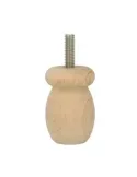 Pata para mueble 33 - Ø36 x 55 mm - Madera - Haya