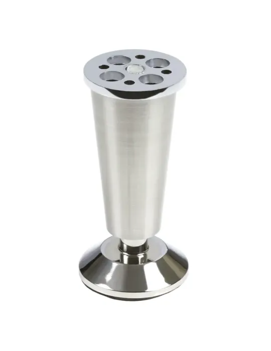 Pata para mueble 8 - 100 mm - Zamak - Níquel cepillado