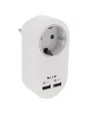 Adaptador cargador USB 3216 - Polipropileno - Blanco