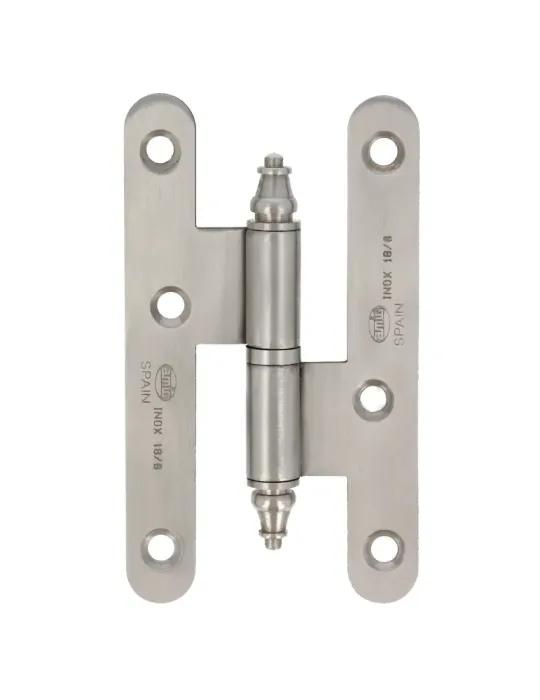 Pernio 407 - 100 x 58 x 2 mm - Acero inoxidable 18/8 - Mate - Izquierda