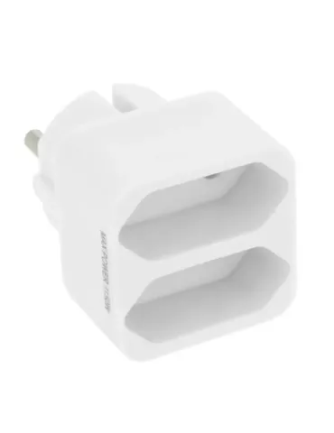 Adaptador de 2 vías 3205 - 44 x 46 x 65 mm - Policarbonato - Blanco
