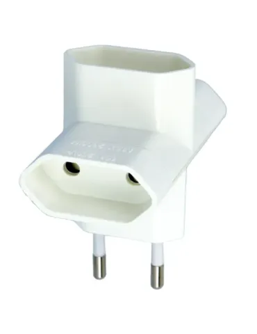 Adaptador de 3 vías 3202 - 44 x 46 x 65 mm - Policarbonato - Blanco