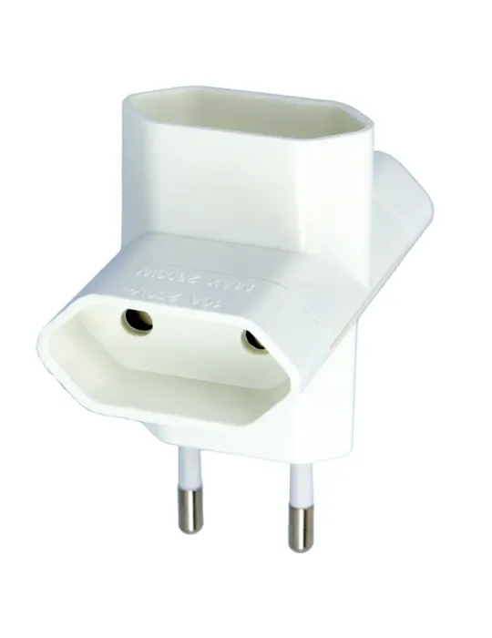 Adaptador de 3 vías 3202 - 44 x 46 x 65 mm - Policarbonato - Blanco