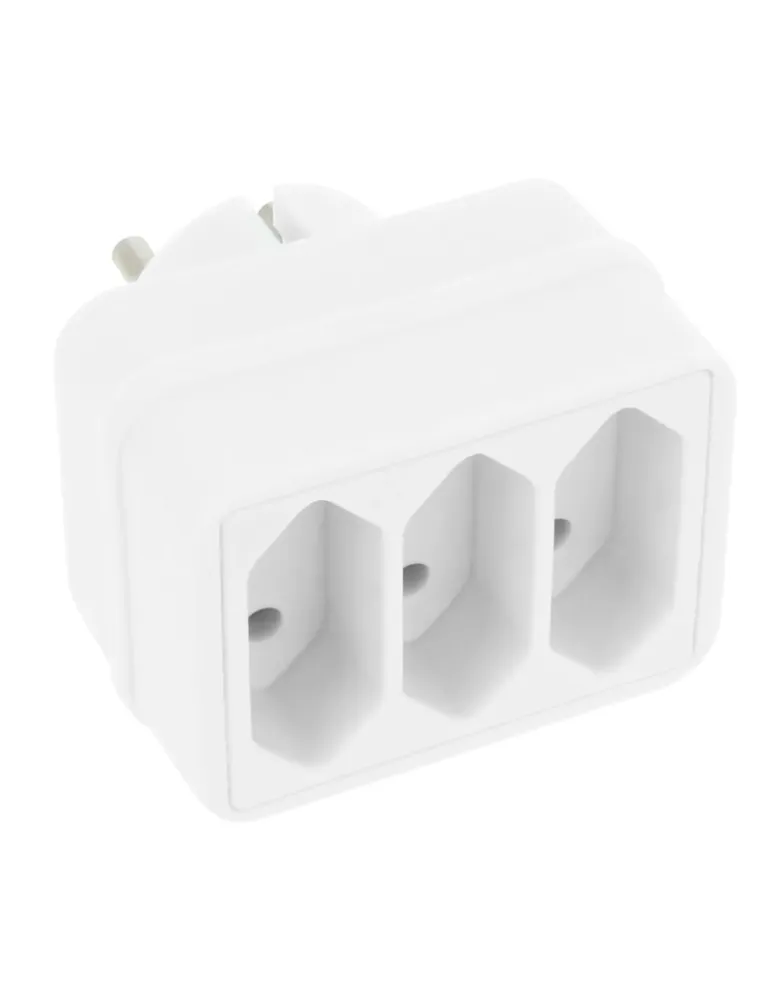 Adaptador de 3 vías 3206 - 65 x 48 x 75 mm - Policarbonato - Blanco