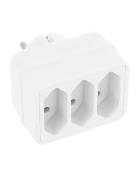 Adaptador de 3 vías 3206 - 65 x 48 x 75 mm - Policarbonato - Blanco