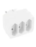 Adaptador de 3 vías 3206 - 65 x 48 x 75 mm - Policarbonato - Blanco