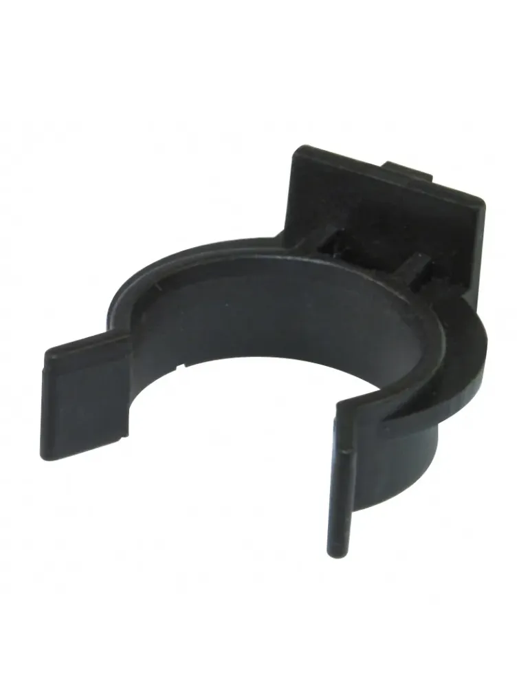 Pinza zócalo aluminio 10 - Ø27 mm - Plástico - Negro