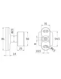 Pomo aluminio Mod. 6807