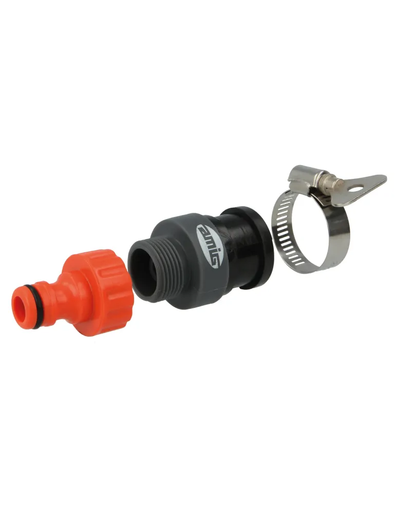 Adaptador grifo R04 PLUS - ABS / goma - Naranja-Gris