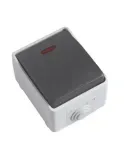Pulsador con led estanco IP54 3641 - 90 x 65 x 52 mm - Policarbonato - Gris