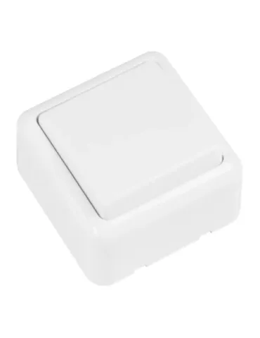Pulsador de sobreponer 382 - 60 x 60 mm - Policarbonato - Blanco