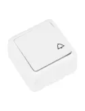 Pulsador de sobreponer timbre 389 - 60 x 60 mm - Policarbonato - Blanco