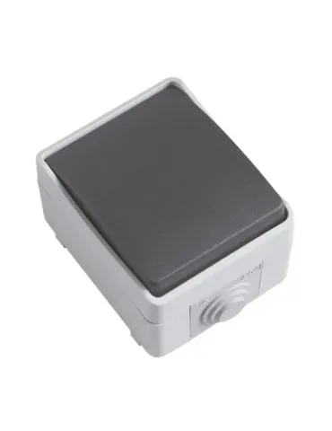 Pulsador estanco IP54 3640 - 90 x 65 x 52 mm - Policarbonato - Gris