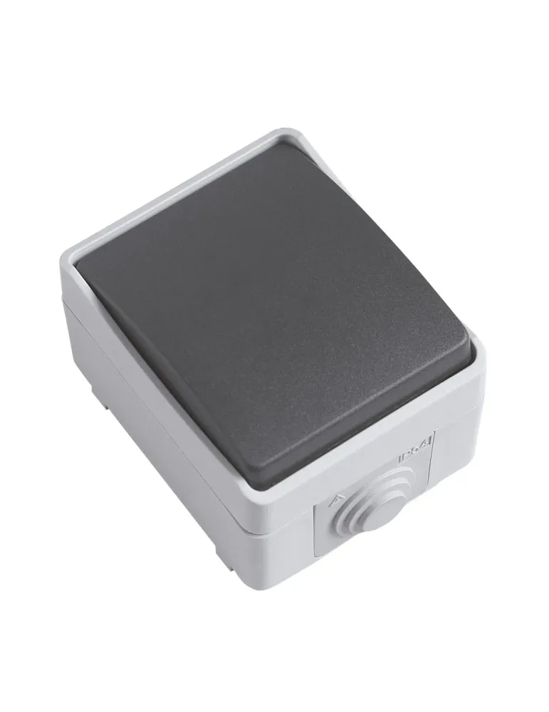 Pulsador estanco IP54 3640 - 90 x 65 x 52 mm - Policarbonato - Gris