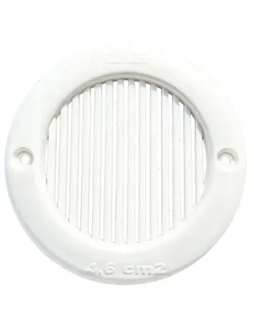 Rejilla ventilación 12 - Ø64 x 4 mm - ABS - Blanco