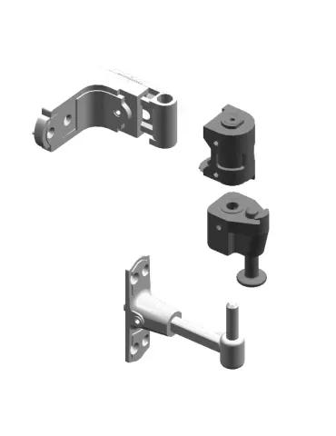 Retenedor 3100 - 105 mm - Zamak - Negro - Izquierda