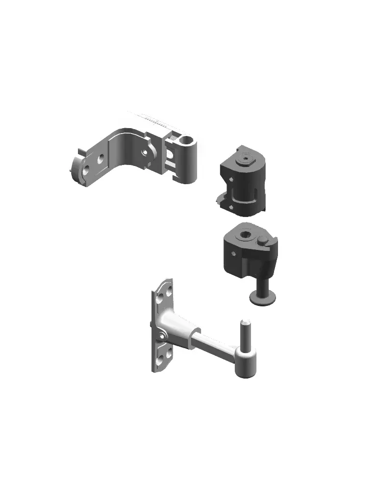Retenedor 3100 - 105 mm - Zamak - Negro - Izquierda