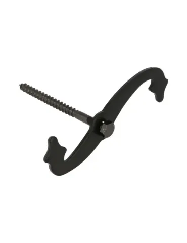 Retenedor contraventana 1 - 105 x 131 mm - Acero - Negro