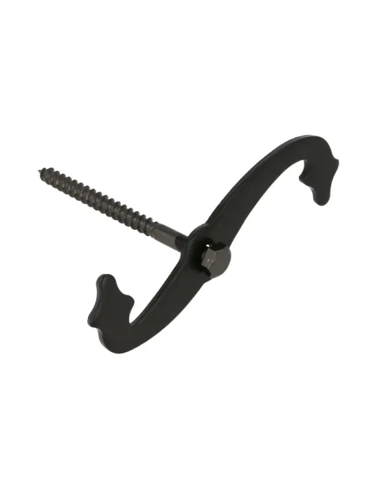 Retenedor contraventana 1 - 105 x 131 mm - Acero - Negro