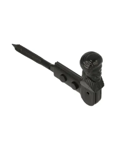 Retenedor contraventana 3 - 130 x 60 mm - Zamak - Negro