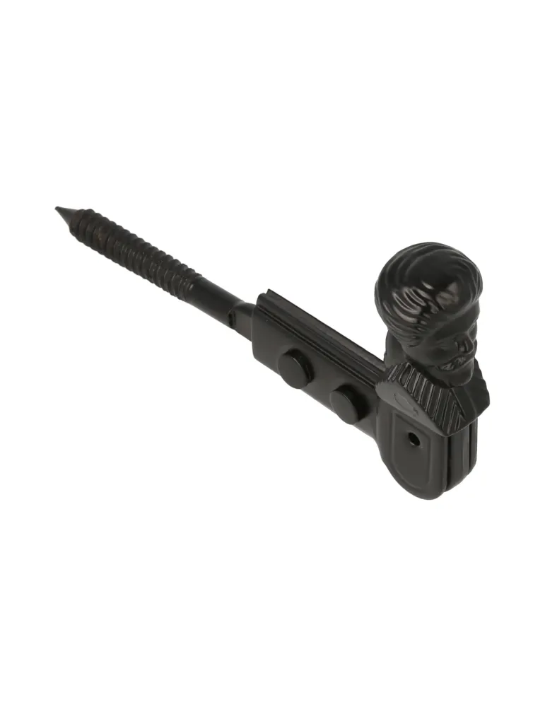 Retenedor contraventana 3 - 130 x 60 mm - Zamak - Negro