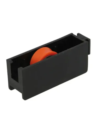 Rodamiento ventana COR07 - 64 x 25 mm - Nylon - Negro