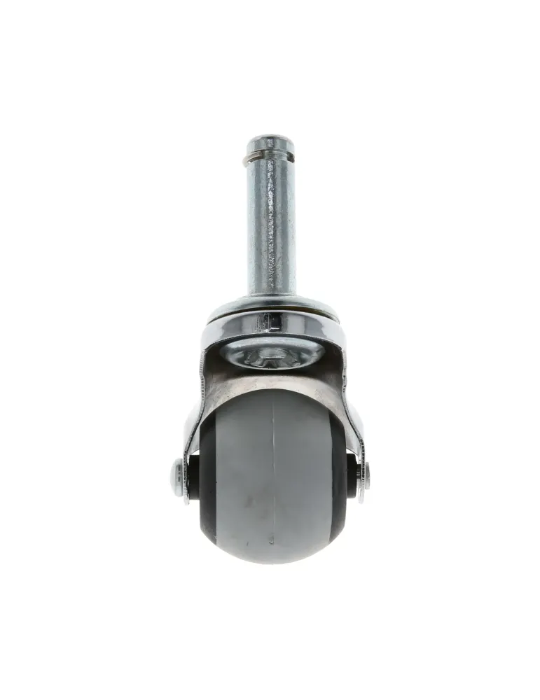 Rueda bola con espiga y anillo 2519 - Ø40 mm - Goma - Gris-negro