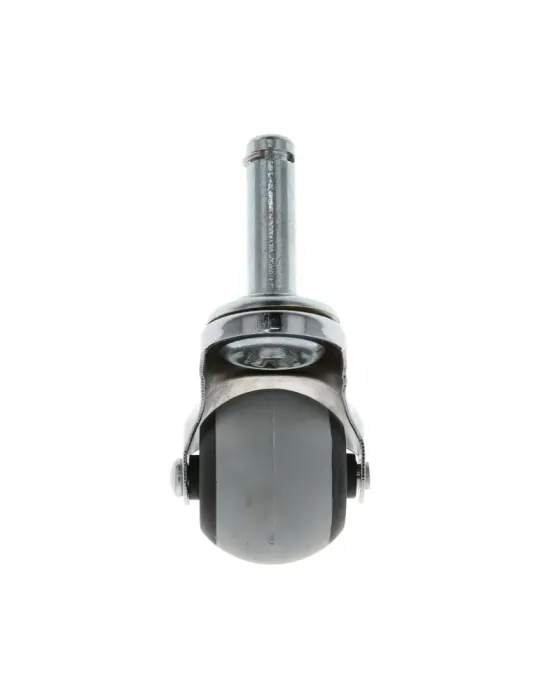 Rueda bola con espiga y anillo 2519 - Ø40 mm - Goma - Gris-negro