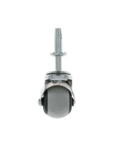 Rueda bola con espiga y casquillo 2519 - Ø40 mm - Goma - Gris-negro