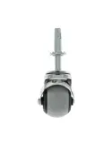Rueda bola con espiga y casquillo 2519 - Ø40 mm - Goma - Gris-negro