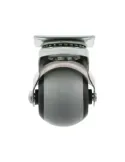 Rueda bola con pletina 2517 - Ø40 mm - Goma - Gris-negro