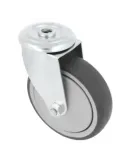Rueda con agujero 2531 - Ø100 mm - Goma - Gris