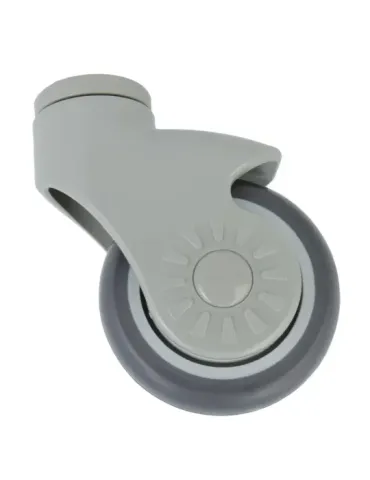Rueda con agujero 2537 - Ø100 mm - Goma - Gris
