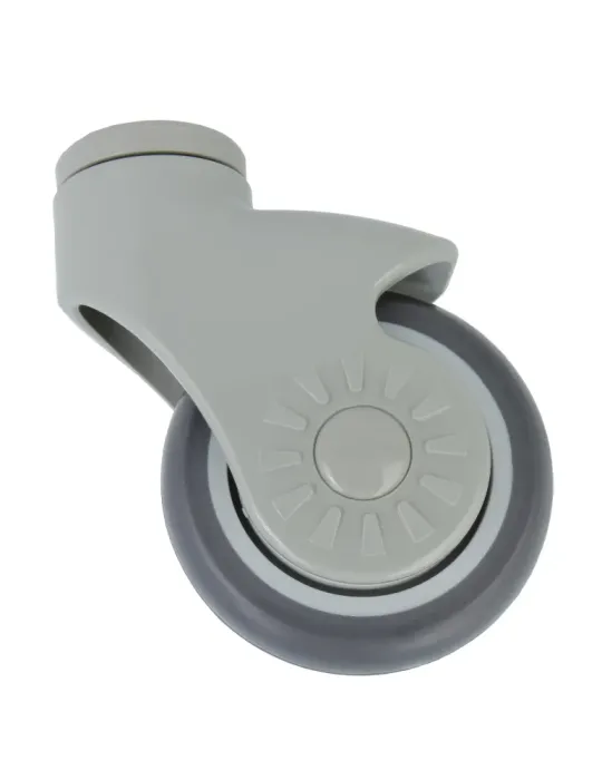 Rueda con agujero 2537 - Ø100 mm - Goma - Gris