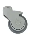 Rueda con agujero 2537 - Ø100 mm - Goma - Gris