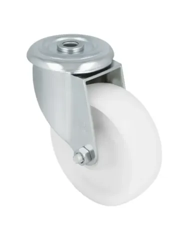 Rueda con agujero 2551 - 100 mm - Nylon - Blanco