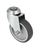 Rueda con agujero 2561 - Ø100 mm - Acero inoxidable 18/8 - Gris