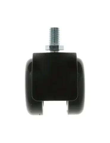 Rueda con espiga roscada 1507 - Ø50 mm - Nylon - Gris-negro