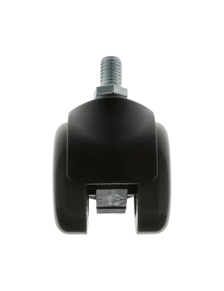 Rueda con espiga roscada y freno 1507 - Ø50 mm - Nylon - Gris-negro