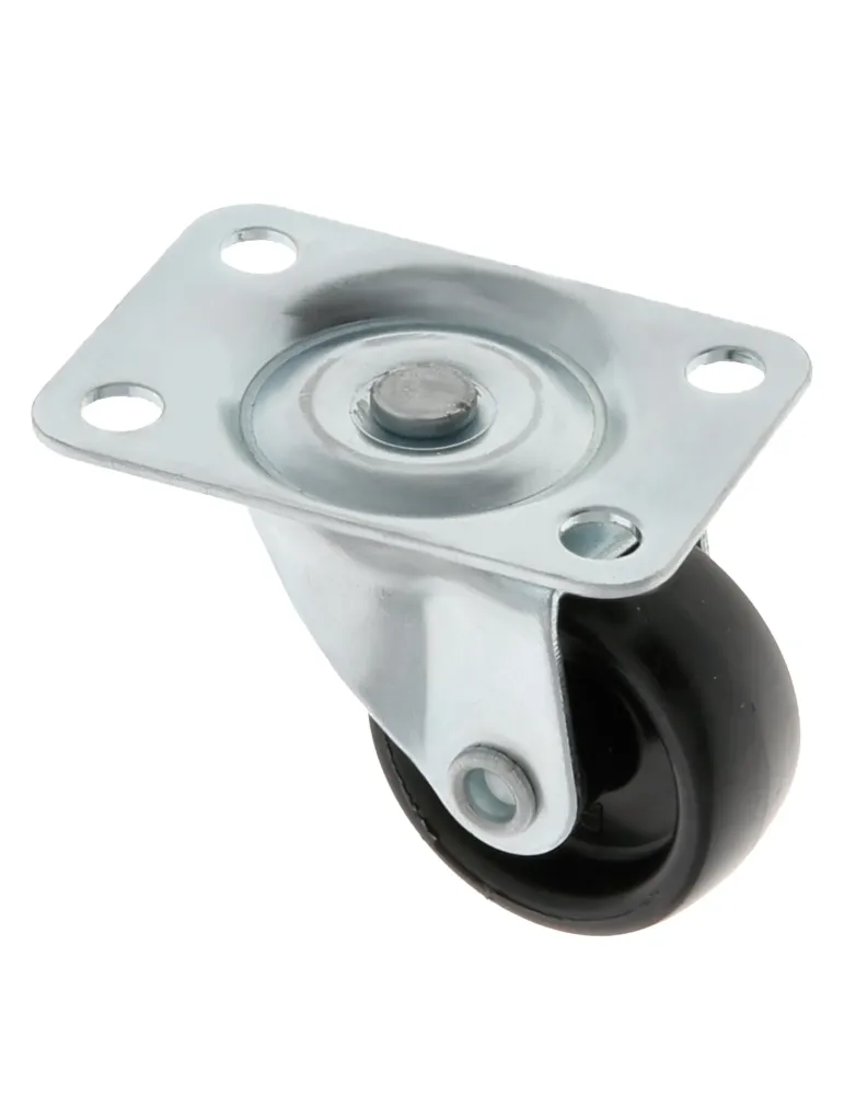 Rueda con pletina 1308 - Ø30 mm - Nylon - Negro