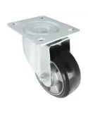 Rueda con pletina 2710 - Ø125 mm - Goma - Negro