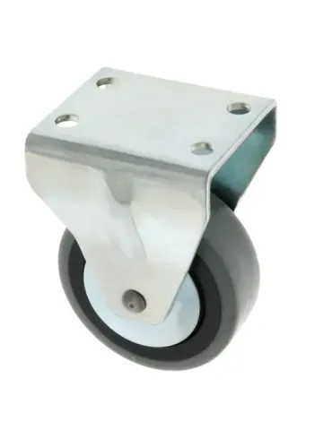 Rueda con pletina fija 2511 - Ø60 mm - Goma-poliamida - Gris
