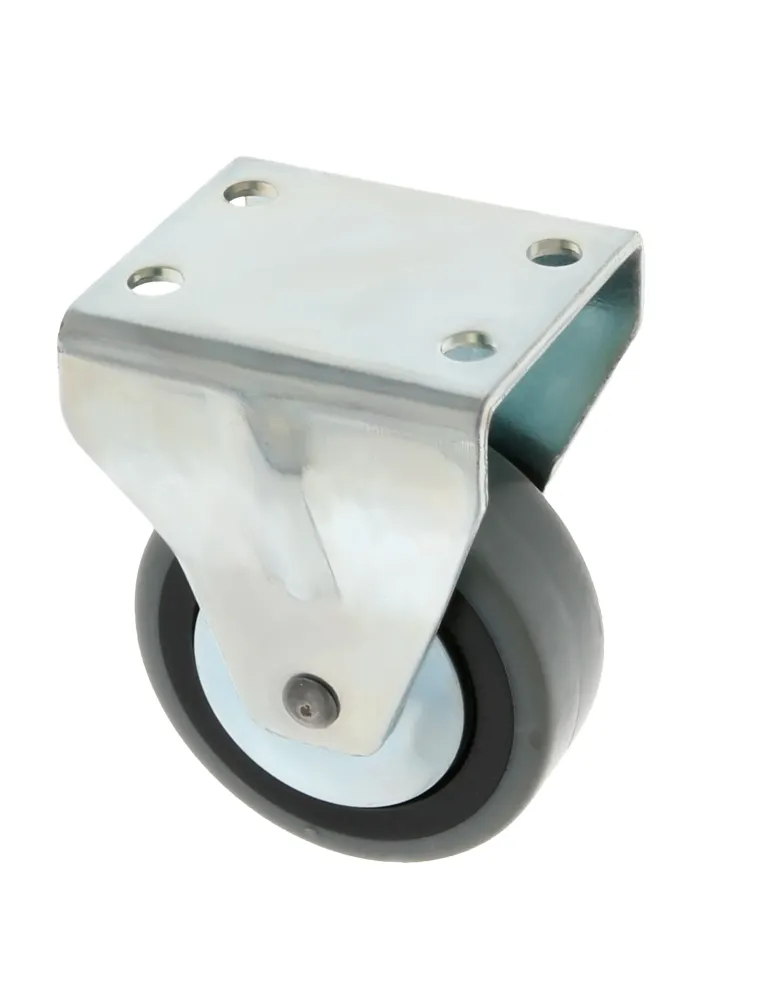 Rueda con pletina fija 2511 - Ø60 mm - Goma-poliamida - Gris
