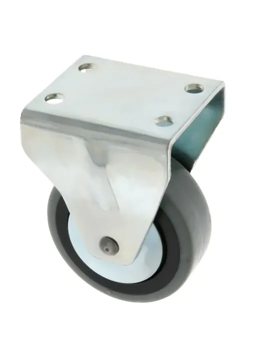Rueda con pletina fija 2511 - Ø60 mm - Goma-poliamida - Gris
