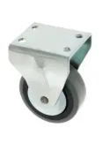 Rueda con pletina fija 2511 - Ø60 mm - Goma-poliamida - Gris
