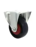 Rueda con pletina fija 2555 - Ø100 mm - Nylon - Azul